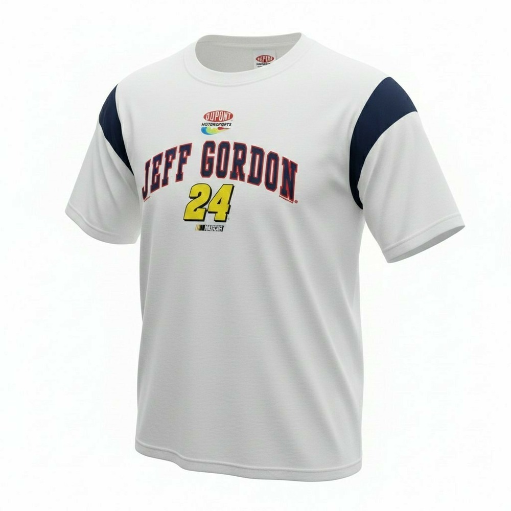 Jeff Gordon 24 Shirt Men's Large White Chase Authentics‎ DuPont NASCAR